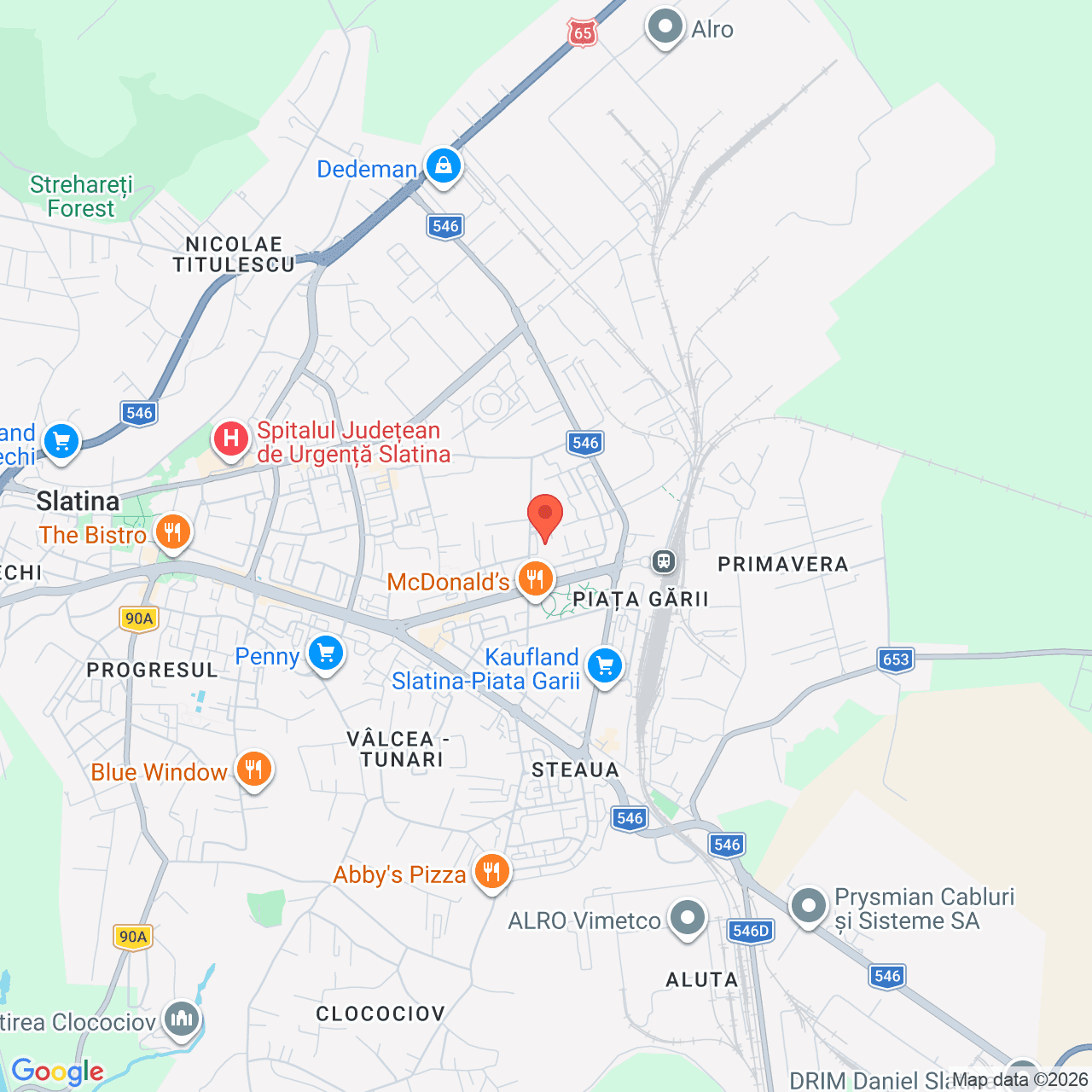 Poza harta streetview, zoom 14, adresa Strada Tunari Slatina , , judetul
