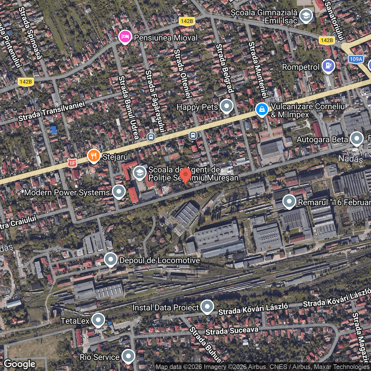 Poza harta hybrid, zoom 16, adresa Cluj-Napoca, str. Septimiu Muresan, nr.17, , judetul