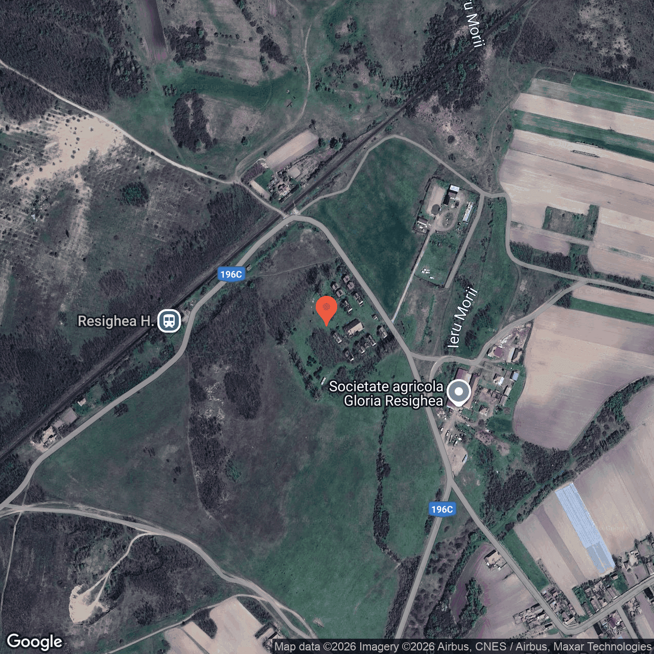 Poza harta hybrid, zoom 16, adresa Resighea Piscolt Satu Mare, , judetul