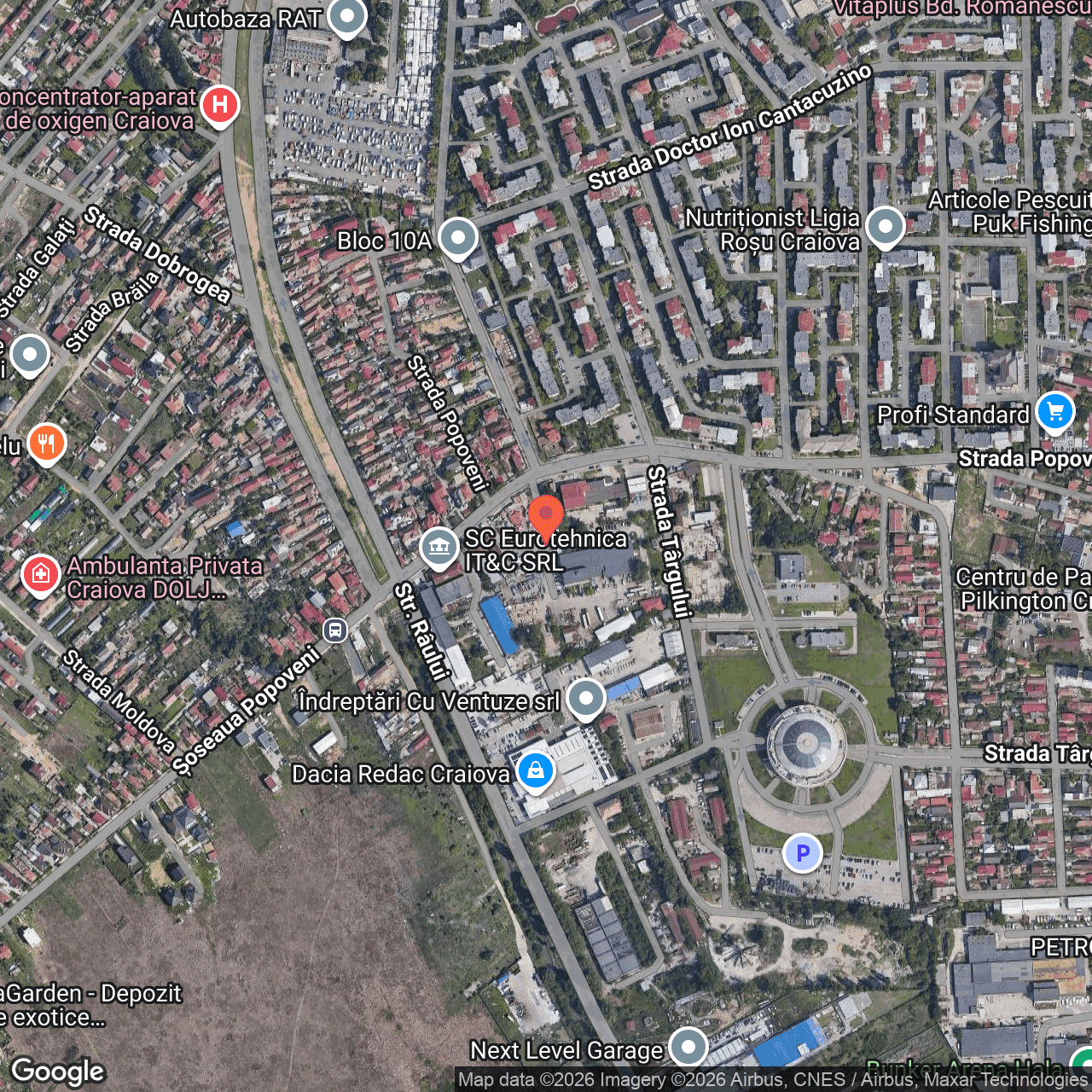 Poza harta hybrid, zoom 16, adresa Strada Targului nr. 23, Craiova, judet Dolj, , judetul