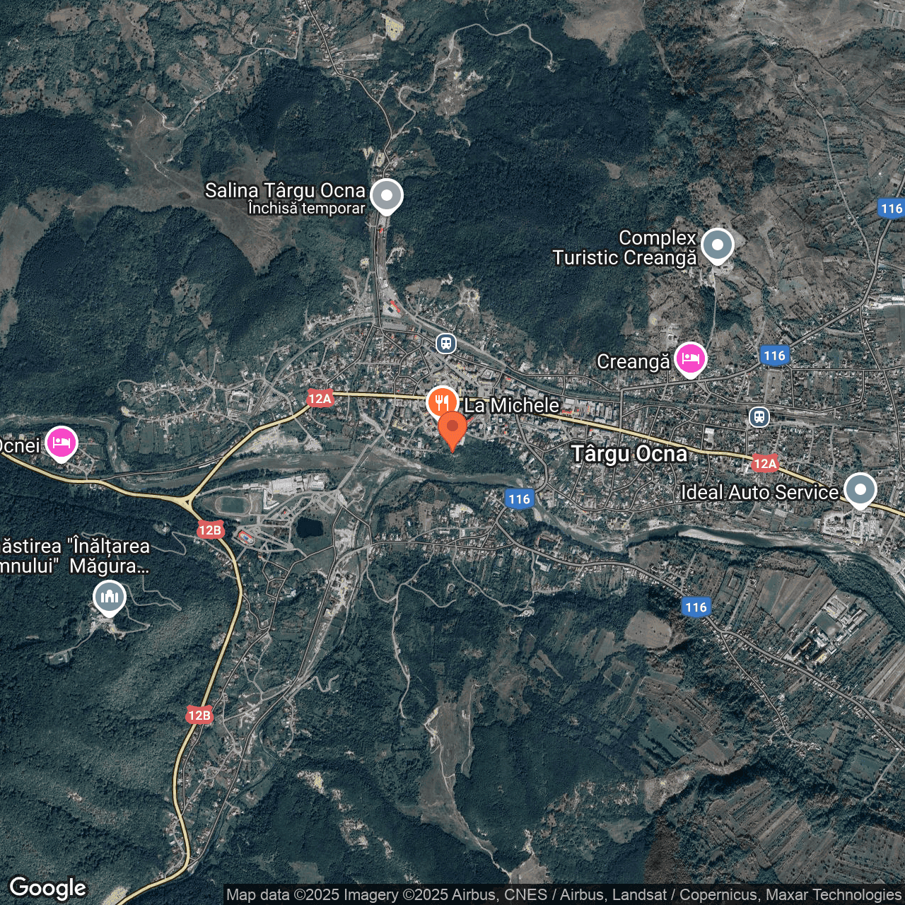 Poza harta hybrid, zoom 14, adresa strada Tudor Vladimirescu, Târgu Ocna, , judetul