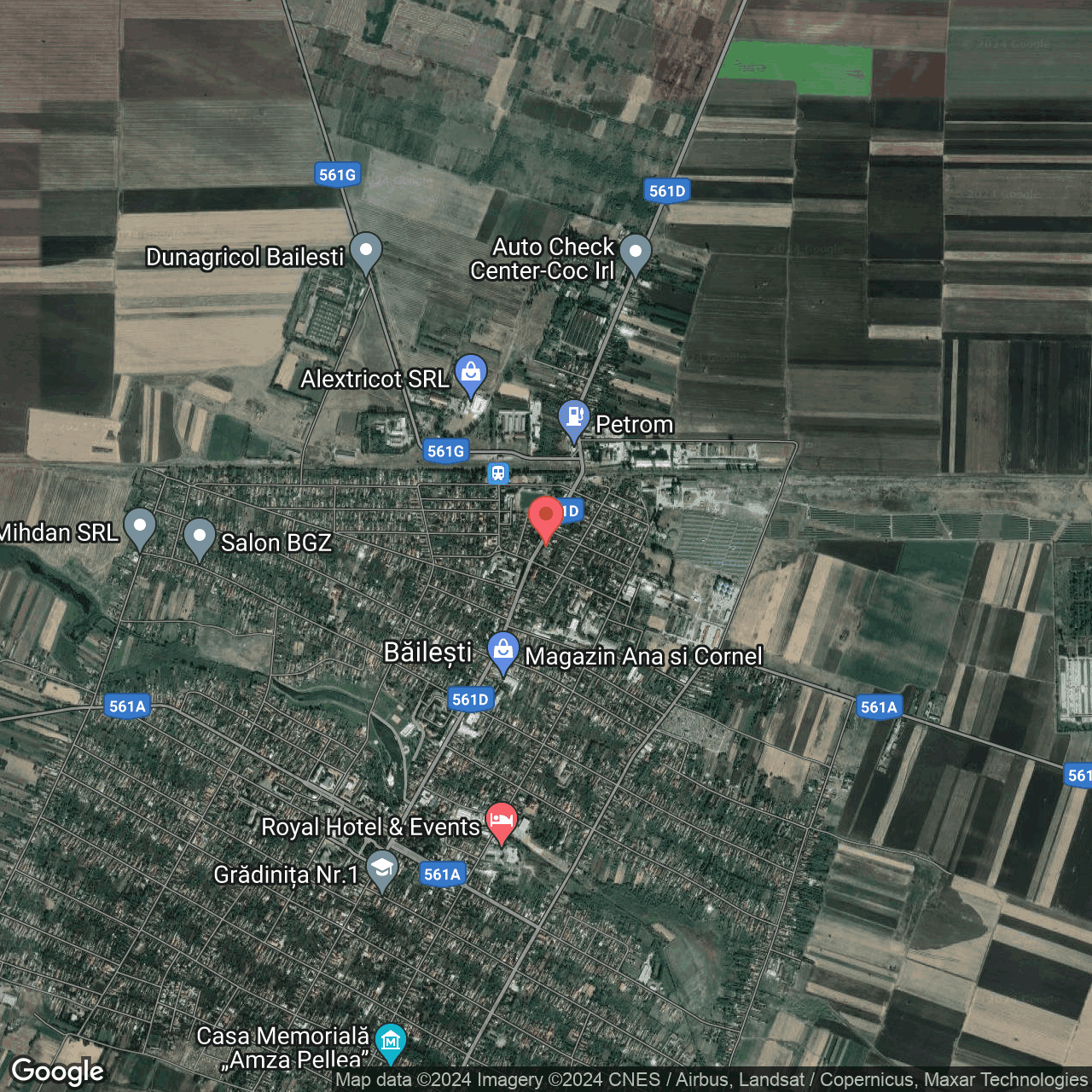 Poza harta hybrid, zoom 14, adresa Bailesti, str Depozitelor nr 14, Jud Dolj, , judetul