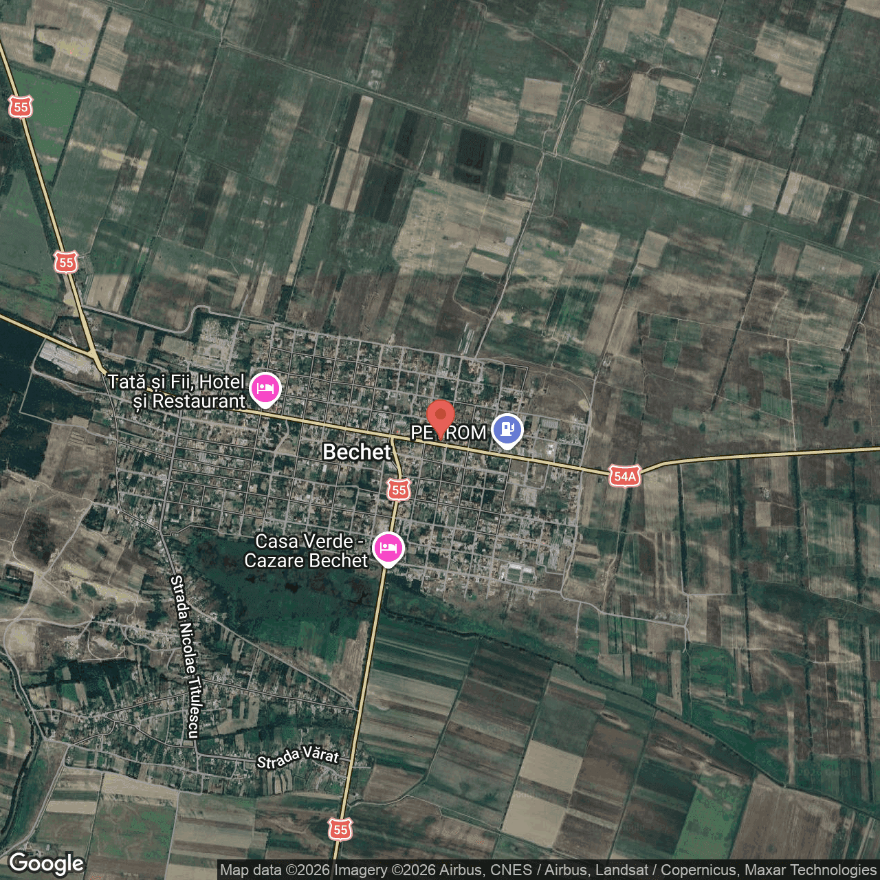 Poza harta hybrid, zoom 14, adresa Bechet judet Dolj, , judetul