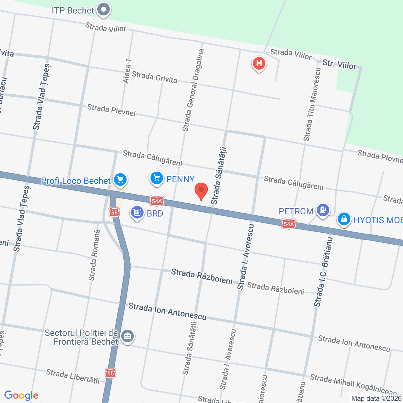 Poza harta streetview, zoom 16, adresa Bechet judet Dolj, , judetul