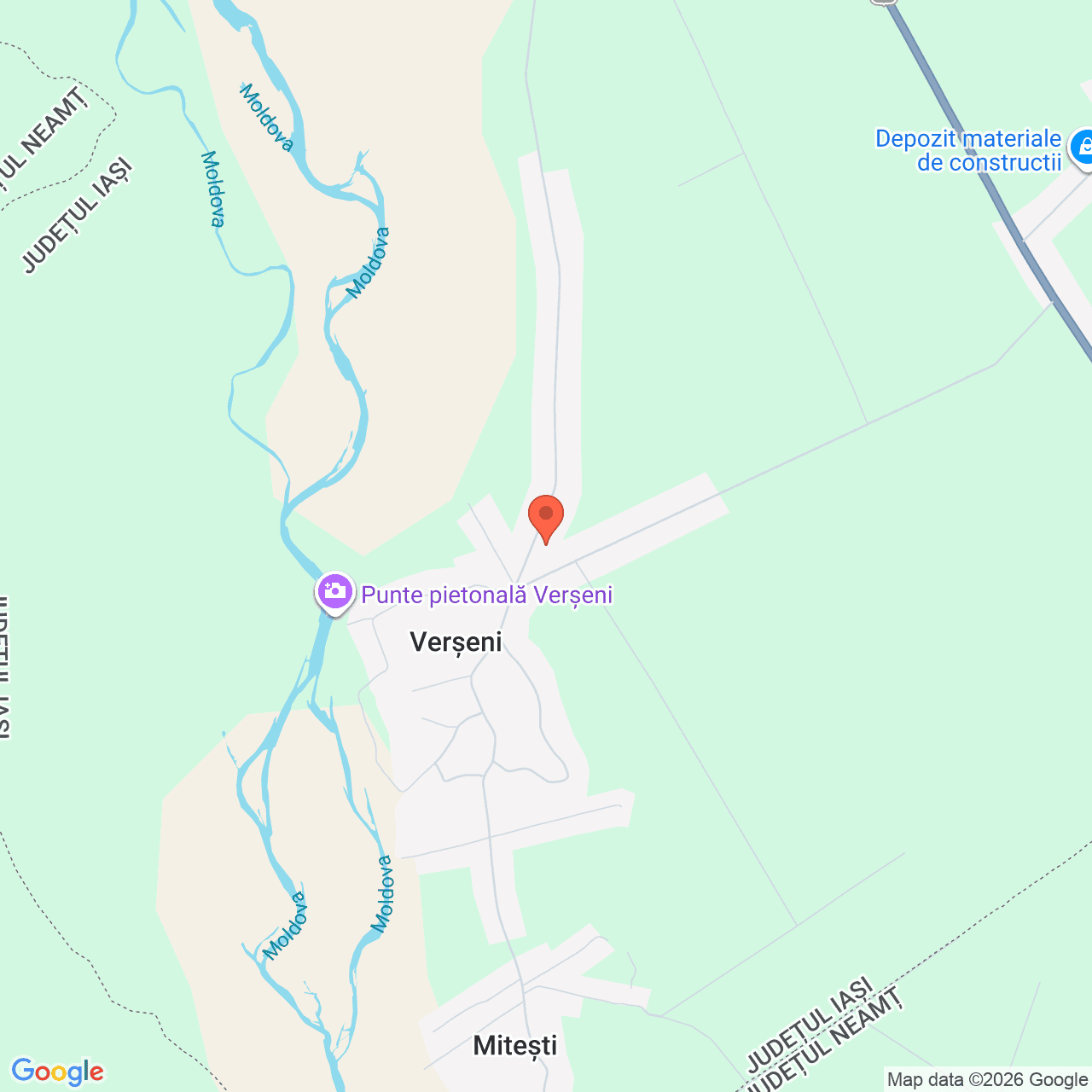 Poza harta streetview, zoom 14, adresa Verseni, com. Miroslovesti, jud. Iasi, , judetul