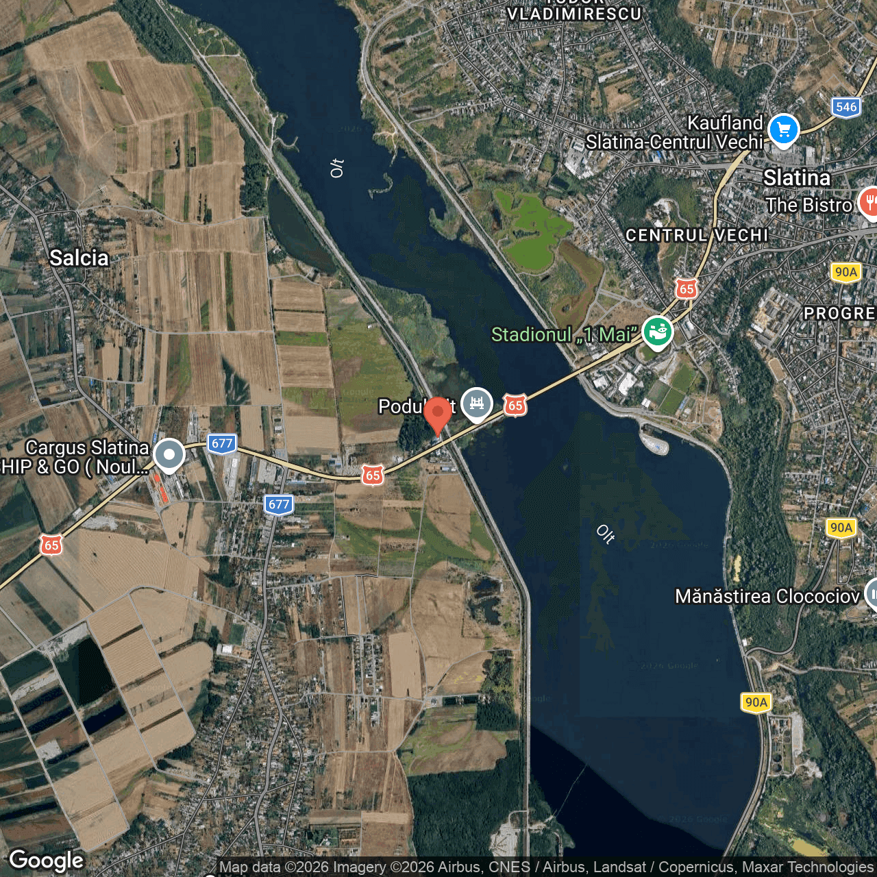 Poza harta hybrid, zoom 14, adresa Slatioara, jud. Olt, , judetul