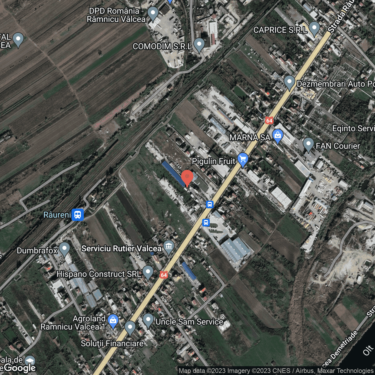 Poza harta hybrid, zoom 16, adresa Ramnicu Valcea Strada Raureni 126, , judetul