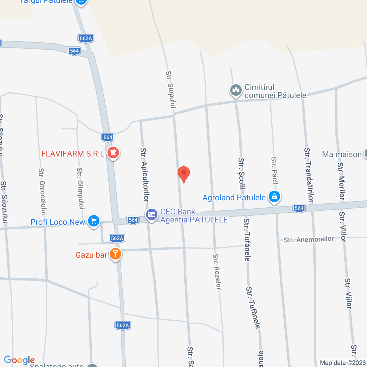 Poza harta streetview, zoom 16, adresa strada Stupului localitatea Patulele, judet Mehedinti, , judetul