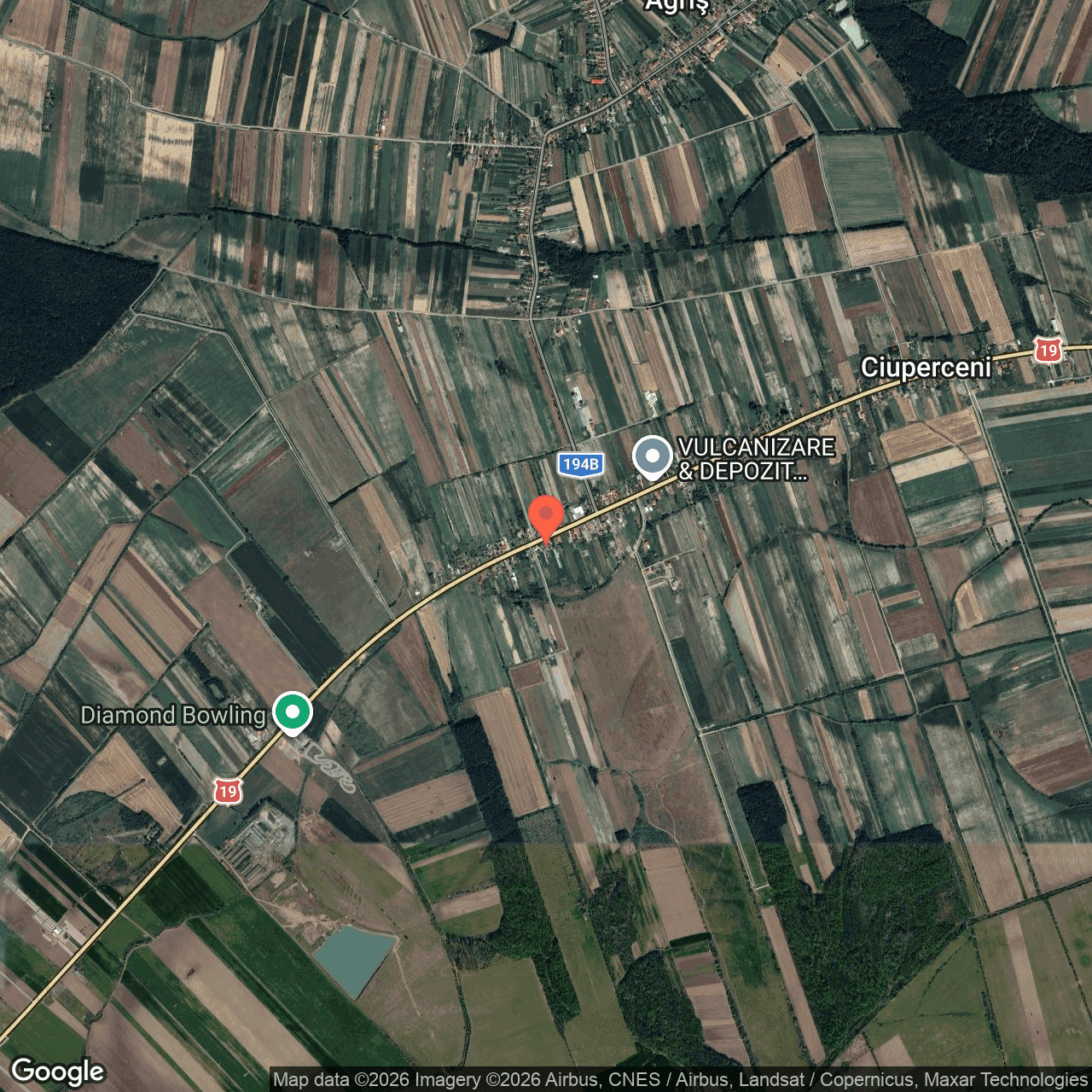 Poza harta hybrid, zoom 14, adresa Agris, sat Ciuperceni, judet Satu Mare, , judetul