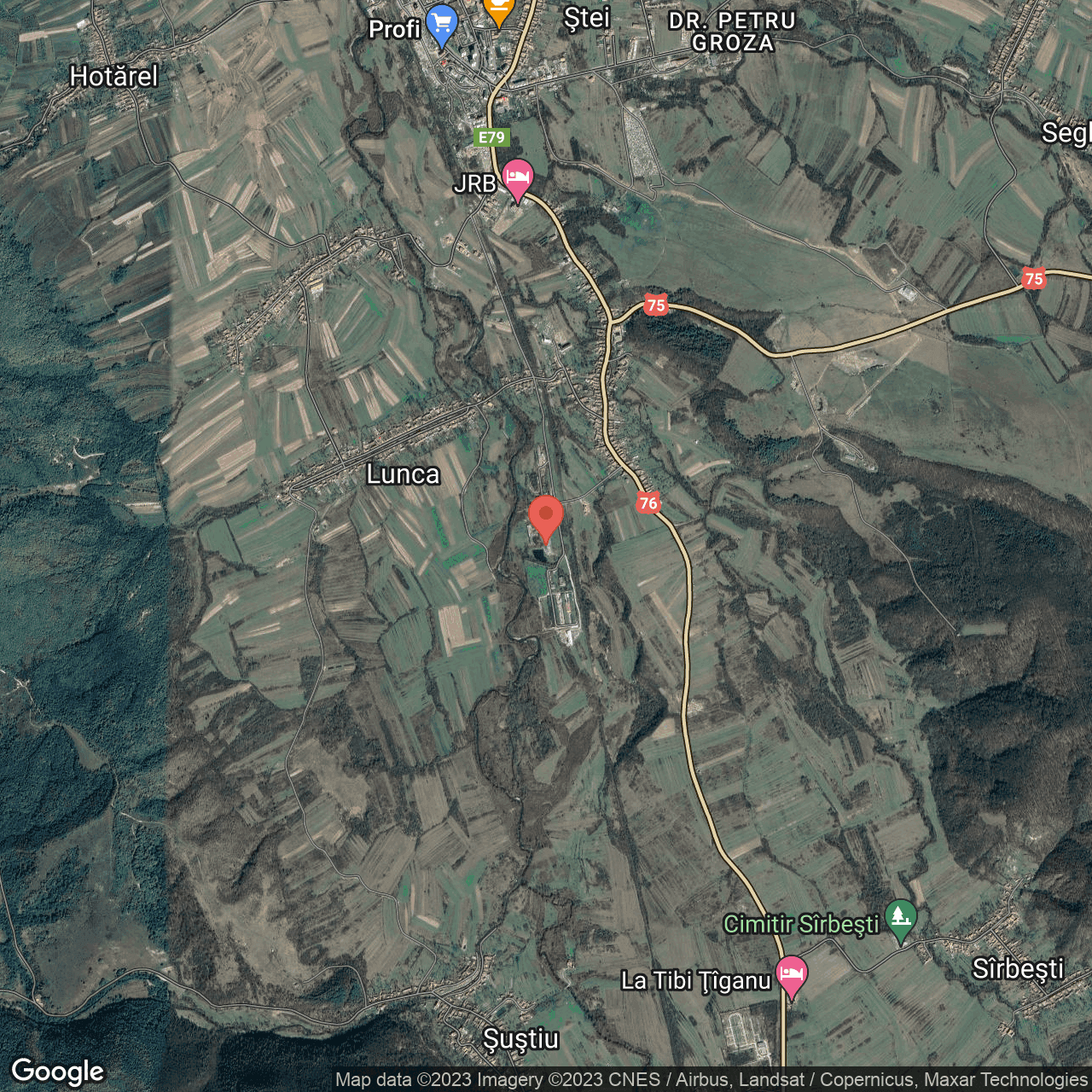 Poza harta hybrid, zoom 14, adresa Lunca Bihor, , judetul