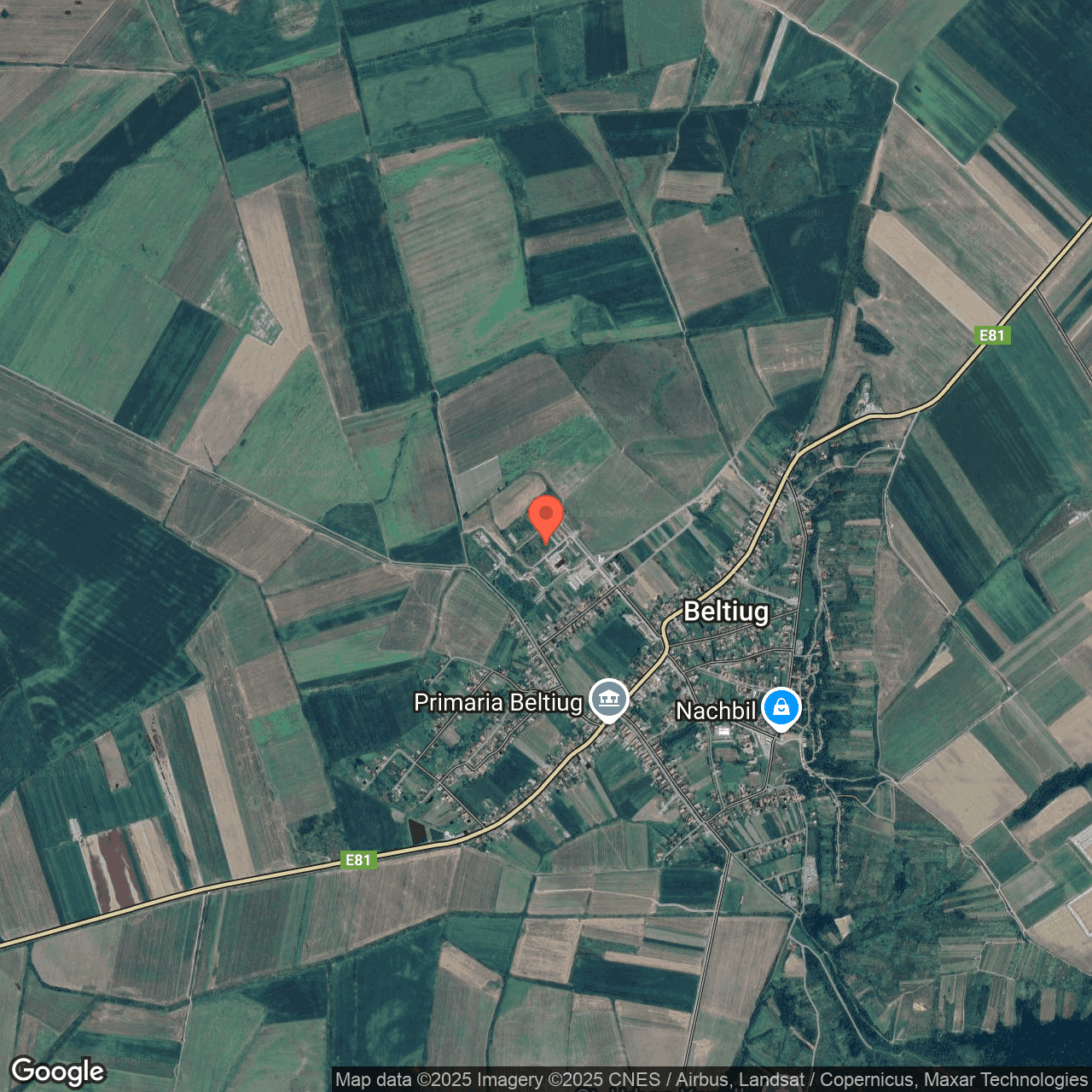 Poza harta hybrid, zoom 14, adresa Beltiug, str. SMA, , judetul