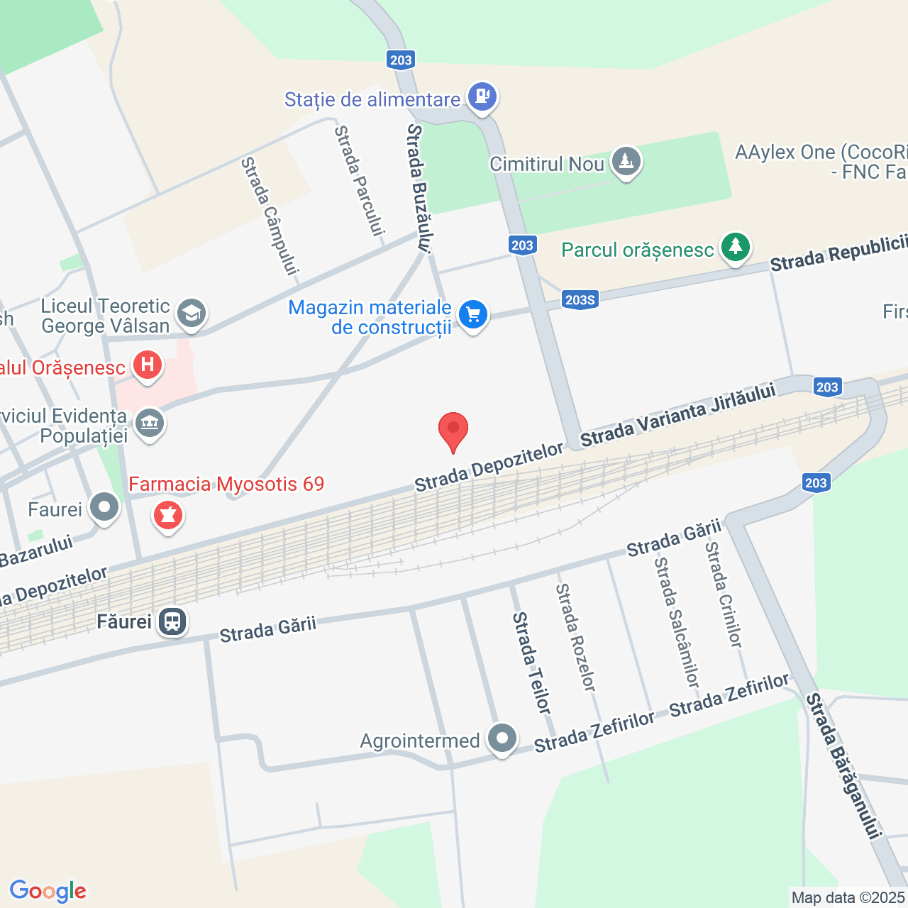 Poza harta streetview, zoom 16, adresa Faurei, str. Depozitelor 85, , judetul