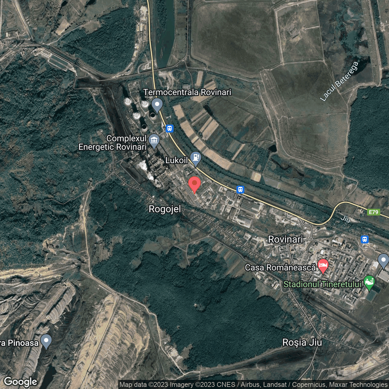 Poza harta hybrid, zoom 14, adresa Energeticianului 1 Rovinari, , judetul