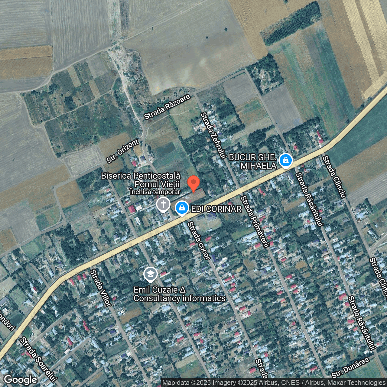 Poza harta hybrid, zoom 16, adresa Spantov Calarasi, , judetul