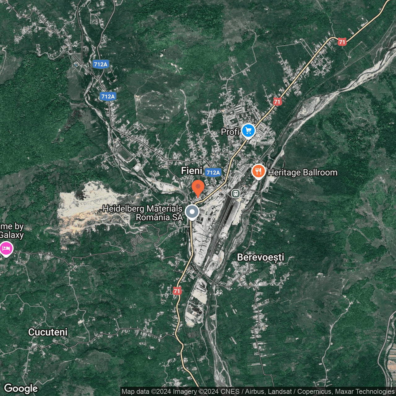 Poza harta hybrid, zoom 14, adresa Fieni, str. Linia Mică, nr. 2, , judetul