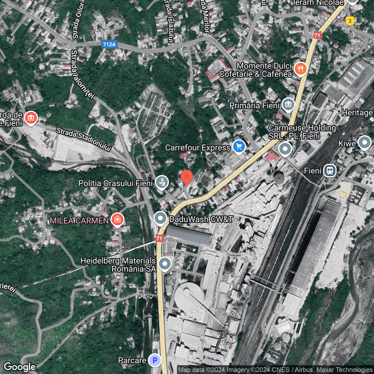 Poza harta hybrid, zoom 16, adresa Fieni, str. Linia Mică, nr. 2, , judetul