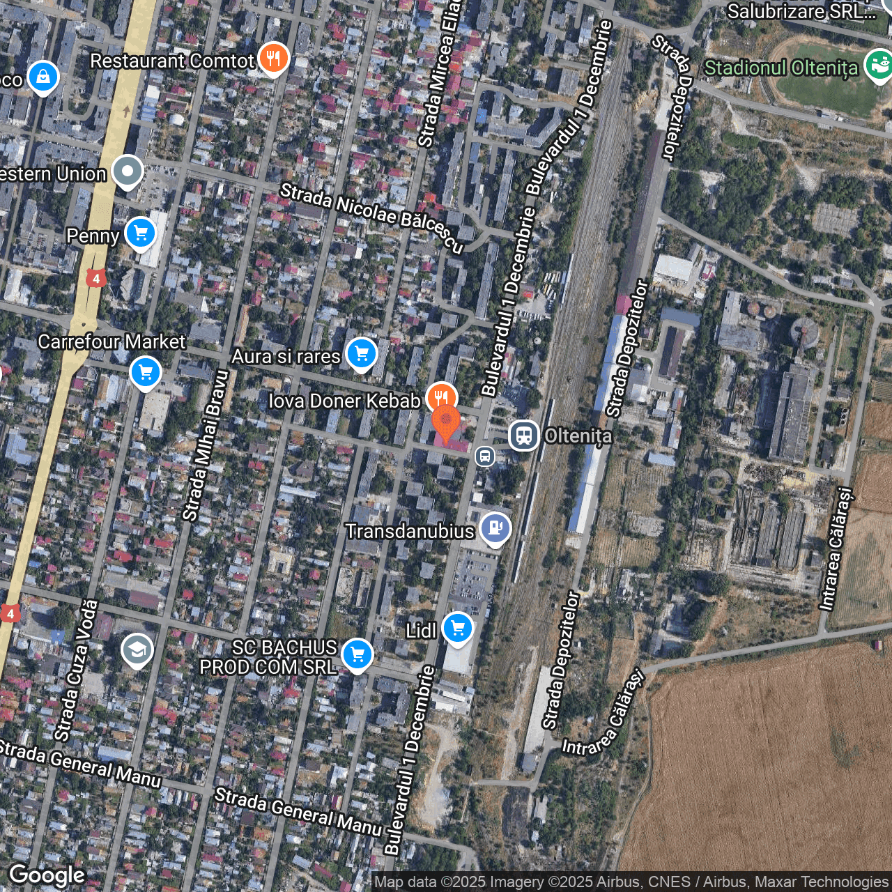 Poza harta hybrid, zoom 16, adresa Oltenita, Bd. Republicii, nr.68, jud. Calarasi, , judetul