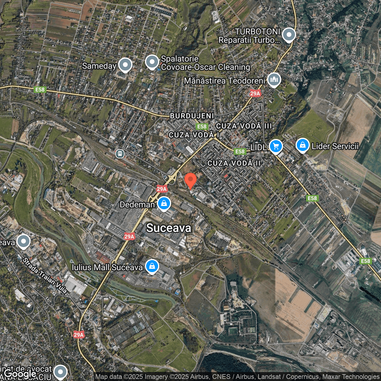 Poza harta hybrid, zoom 14, adresa Suceava, str. Bazelor, , judetul