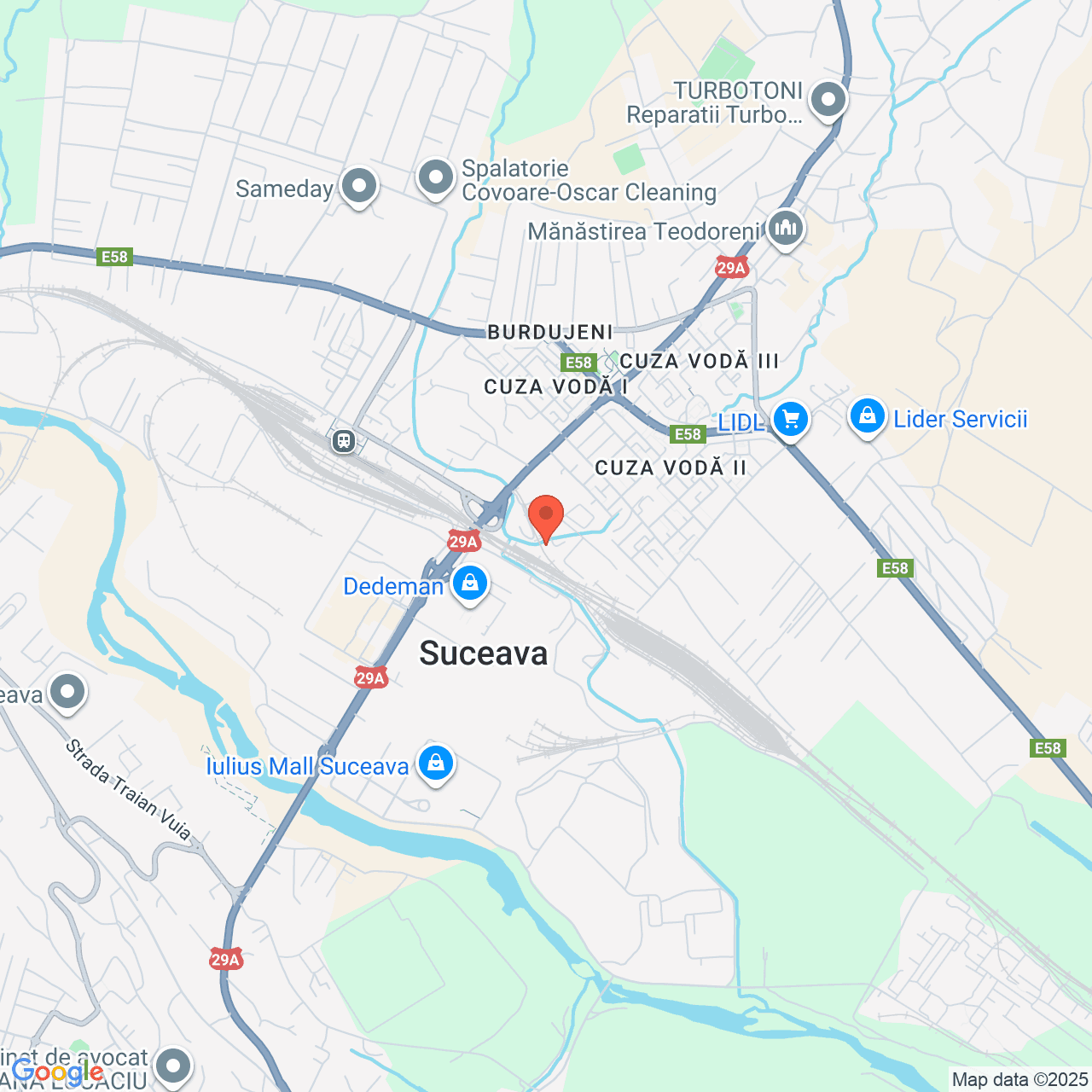 Poza harta streetview, zoom 14, adresa Suceava, str. Bazelor, , judetul