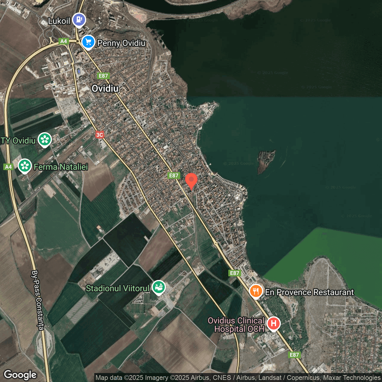 Poza harta hybrid, zoom 14, adresa Soseaua Nationala nr.2 Ovidiu Constanta, , judetul