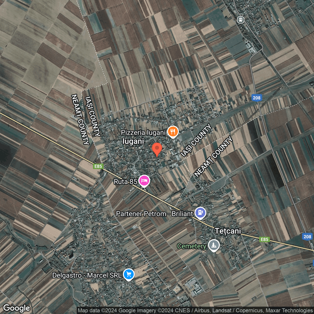 Poza harta hybrid, zoom 14, adresa Iugani, str.Trandafirilor, nr.814, , judetul