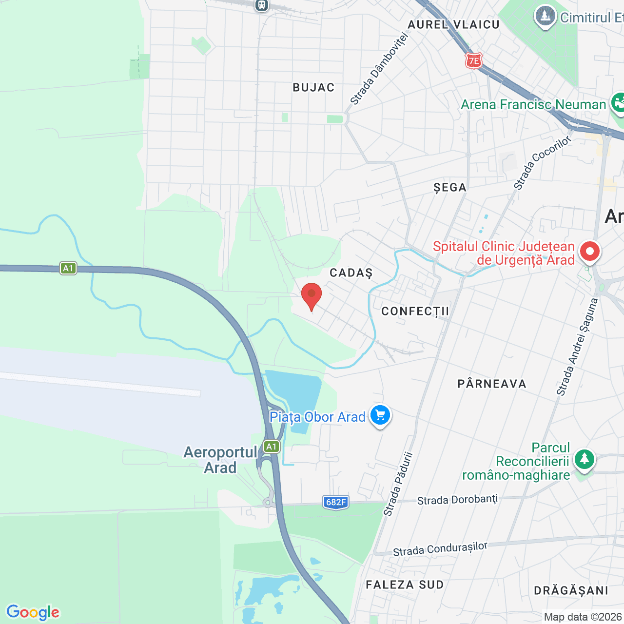 Poza harta streetview, zoom 14, adresa Arad, str. Podului, , judetul