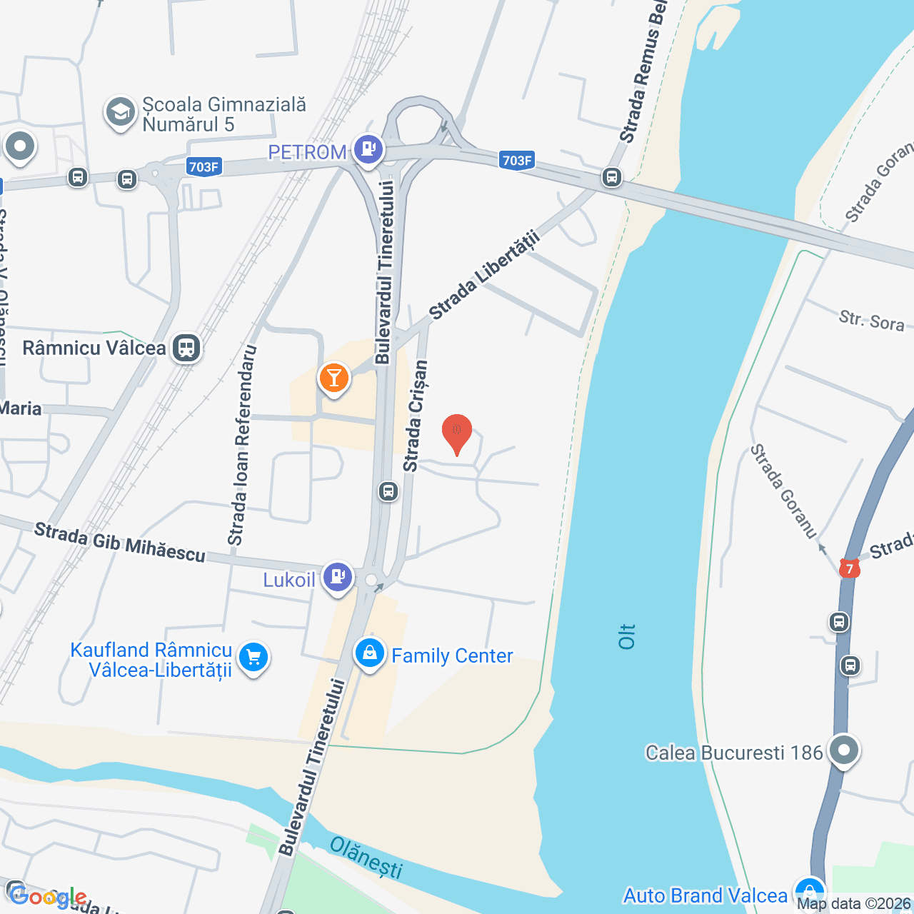 Poza harta streetview, zoom 16, adresa Ramnicu Vâlcea, str. Crișan nr. 12, , judetul