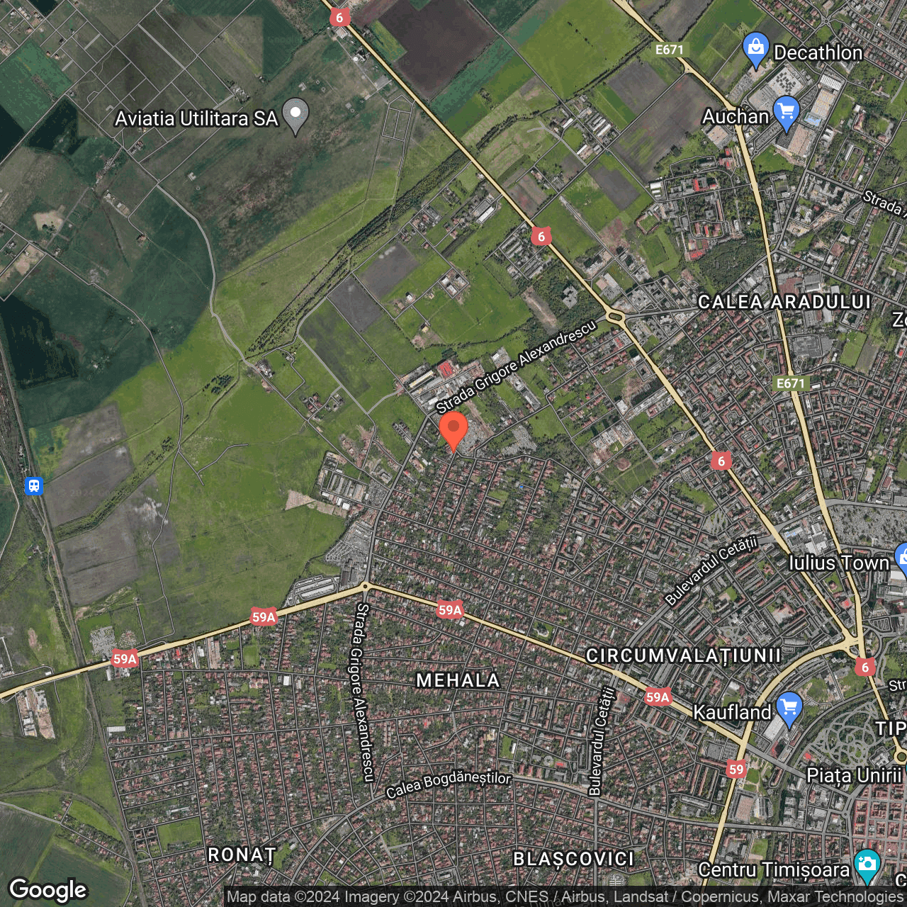 Poza harta hybrid, zoom 14, adresa Timișoara, str.Miloș Cirneanski nr. 43, , judetul