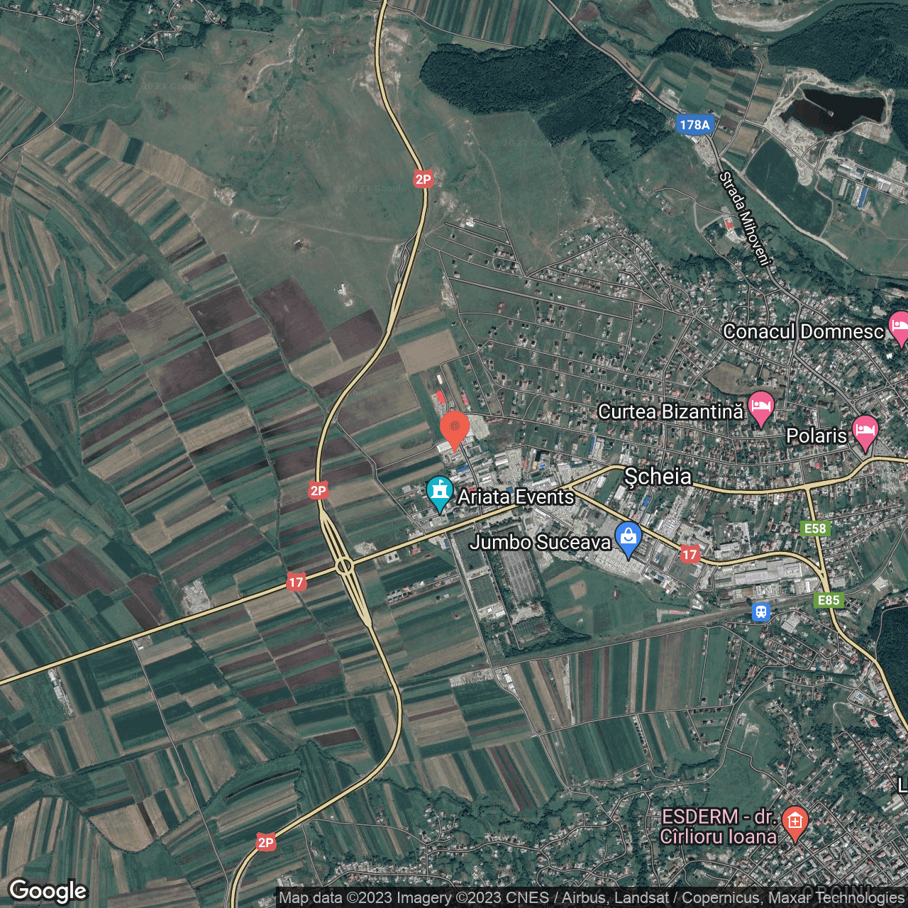 Poza harta hybrid, zoom 14, adresa Scheia Suceava, , judetul