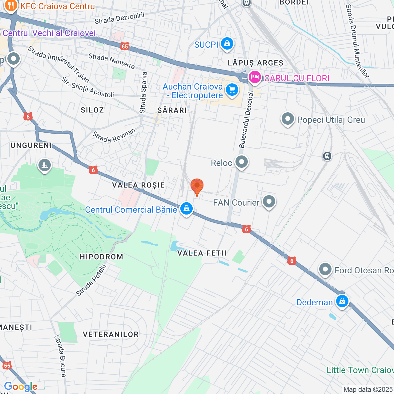 Poza harta streetview, zoom 14, adresa Strada Caracal Craiova, , judetul