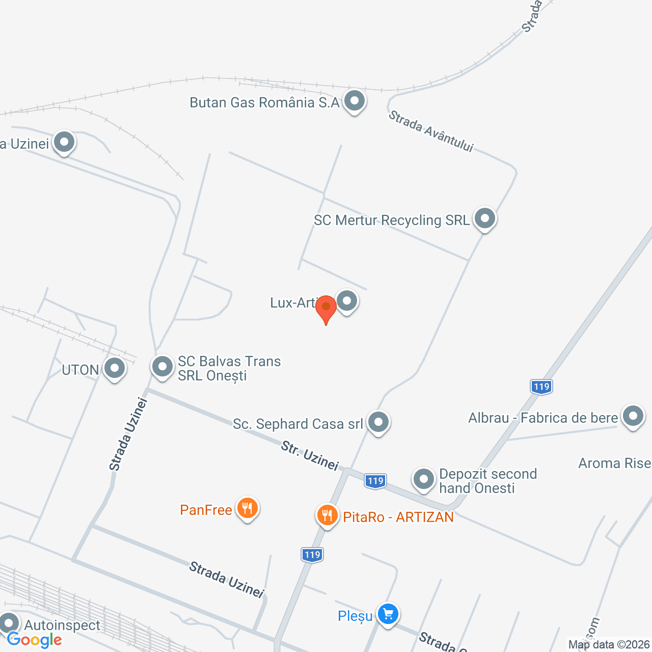 Poza harta streetview, zoom 16, adresa Onești, str. Avântului, nr. 11, , judetul