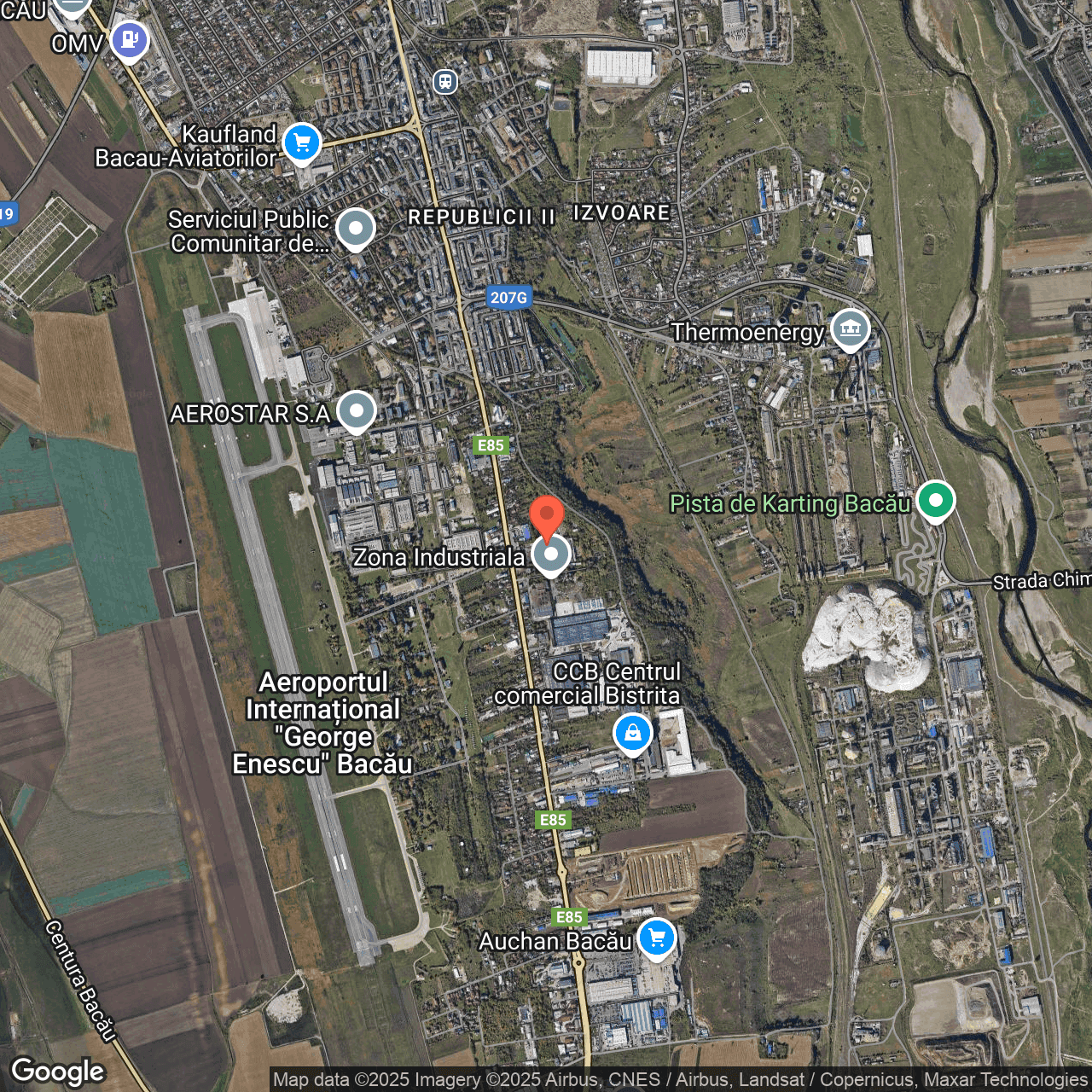 Poza harta hybrid, zoom 14, adresa Bacau, Calea Republicii nr.193, , judetul