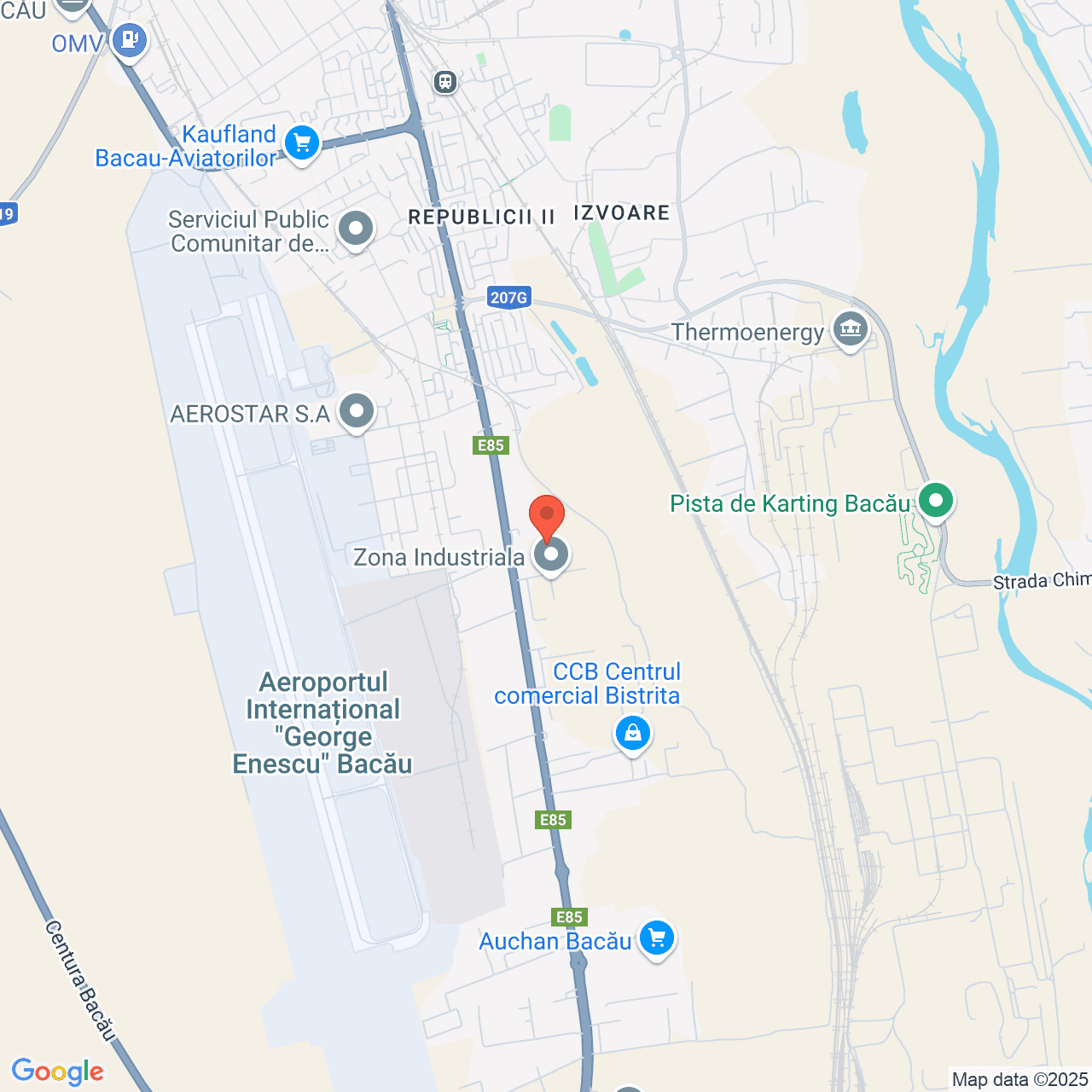 Poza harta streetview, zoom 14, adresa Bacau, Calea Republicii nr.193, , judetul