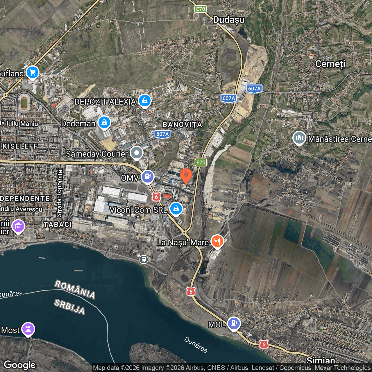 Poza harta hybrid, zoom 14, adresa Strada Banovitei Drobeta Turnu Severin, judet Mehedinti, , judetul