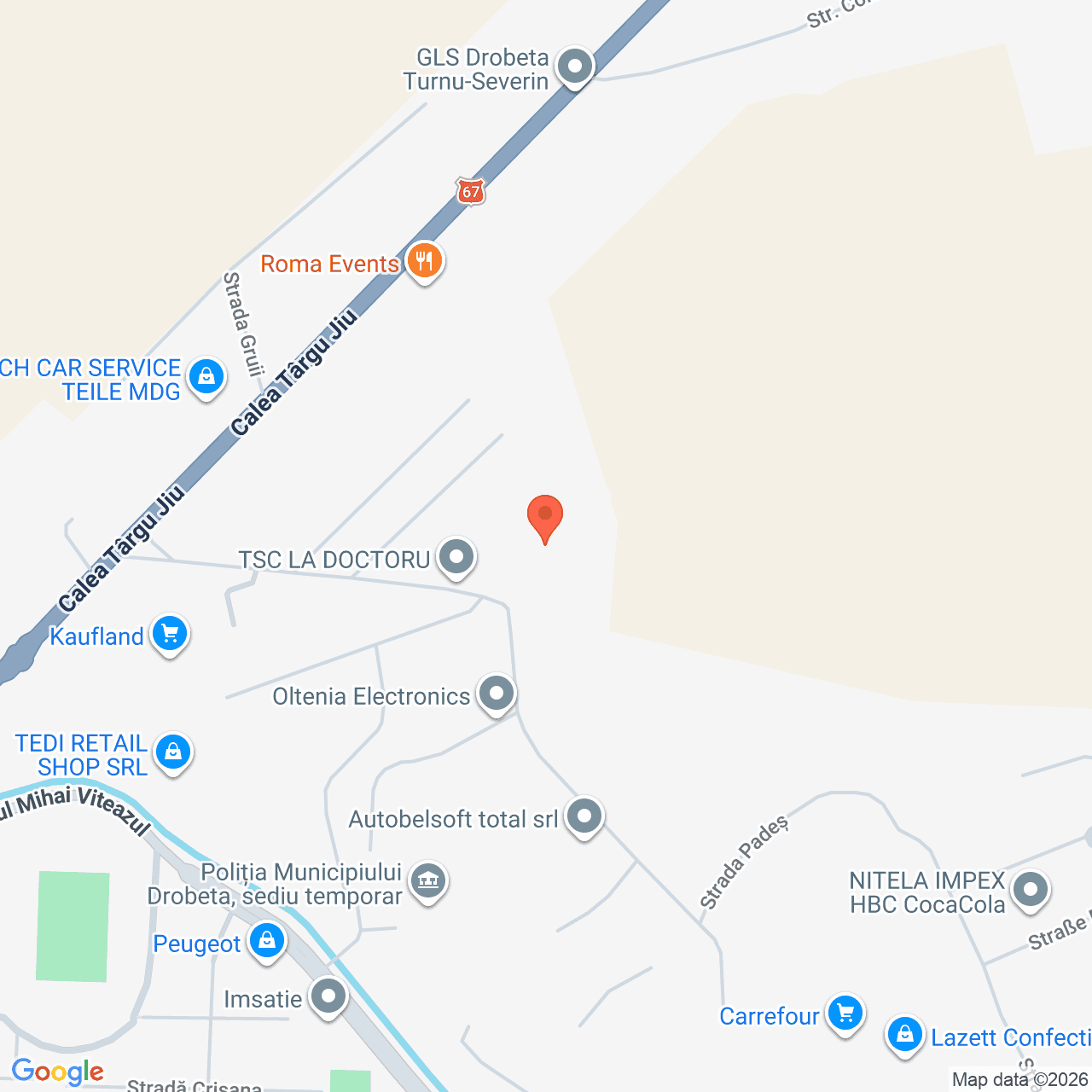 Poza harta streetview, zoom 16, adresa Aleea Constructorilor nr. 38 Drobeta Turnu Severin, Judet Mehedinti, , judetul