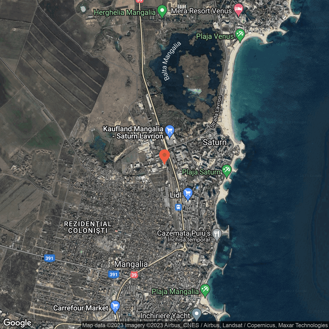 Poza harta hybrid, zoom 14, adresa Mangalia, str. Constantei, , judetul