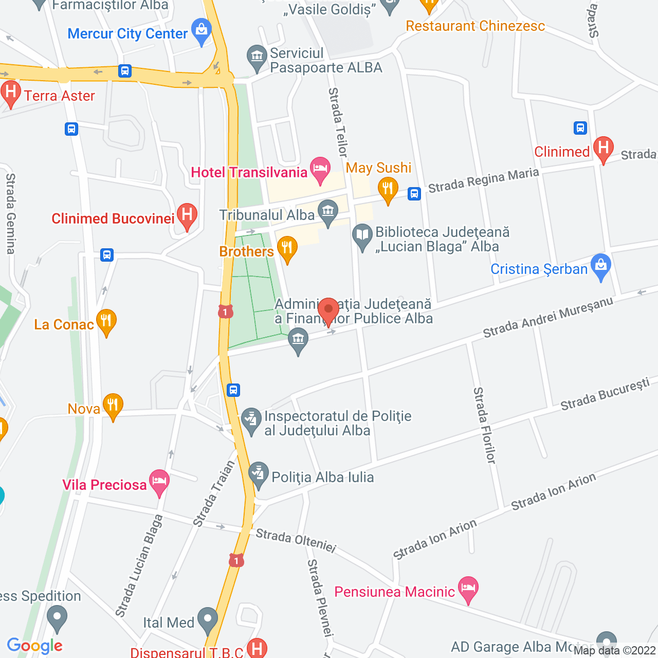 Poza harta streetview, zoom 16, adresa Primăverii 5, Alba Iulia, judetul Alba