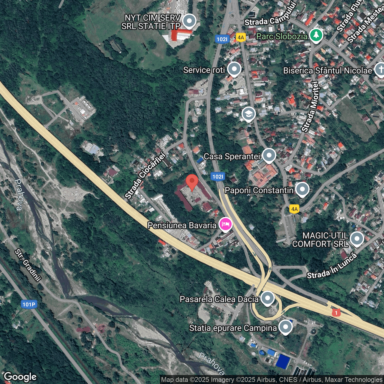 Poza harta hybrid, zoom 16, adresa Campina, str. In Lunca, nr. 39, , judetul