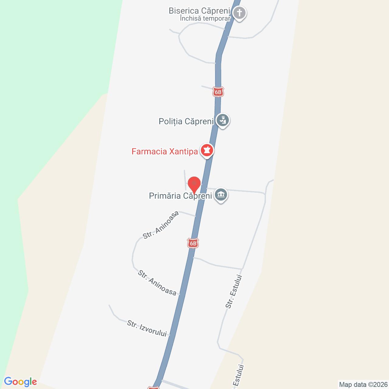 Poza harta streetview, zoom 16, adresa Capreni, judet Gorj, , judetul