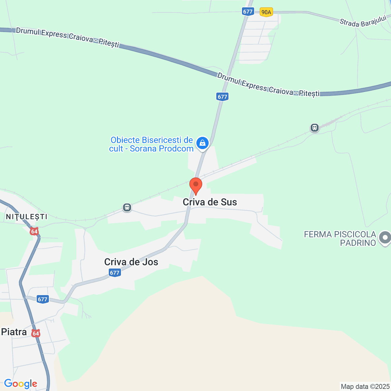 Poza harta streetview, zoom 14, adresa Piatra-Olt, Sat Criva de Sus, , judetul