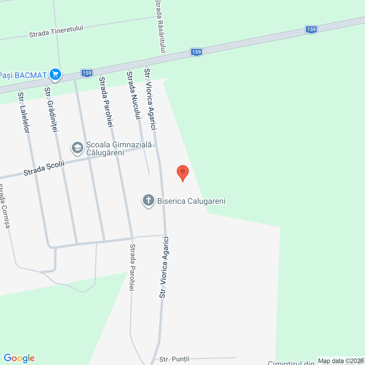 Poza harta streetview, zoom 16, adresa Damienești, sat. Călugăreni, jud. Bacău, , judetul