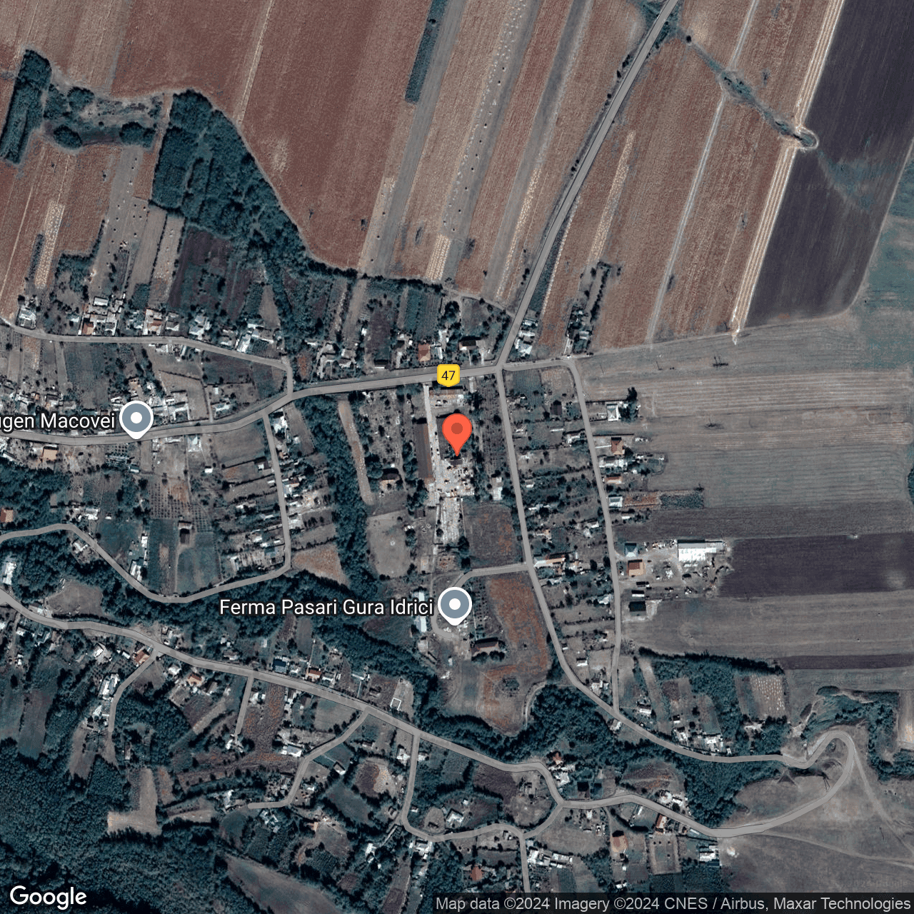 Poza harta hybrid, zoom 16, adresa Gura Idrici, Com. Rosiesti, jud. Vaslui, , judetul