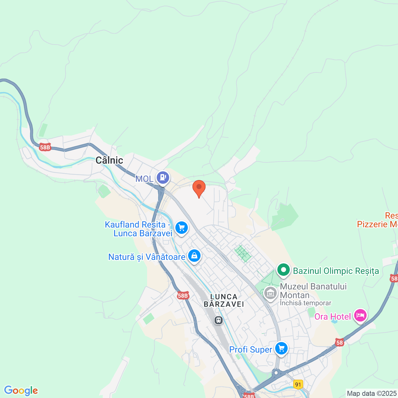 Poza harta streetview, zoom 14, adresa str. Făgărașului nr. 12A, Reșița, , judetul