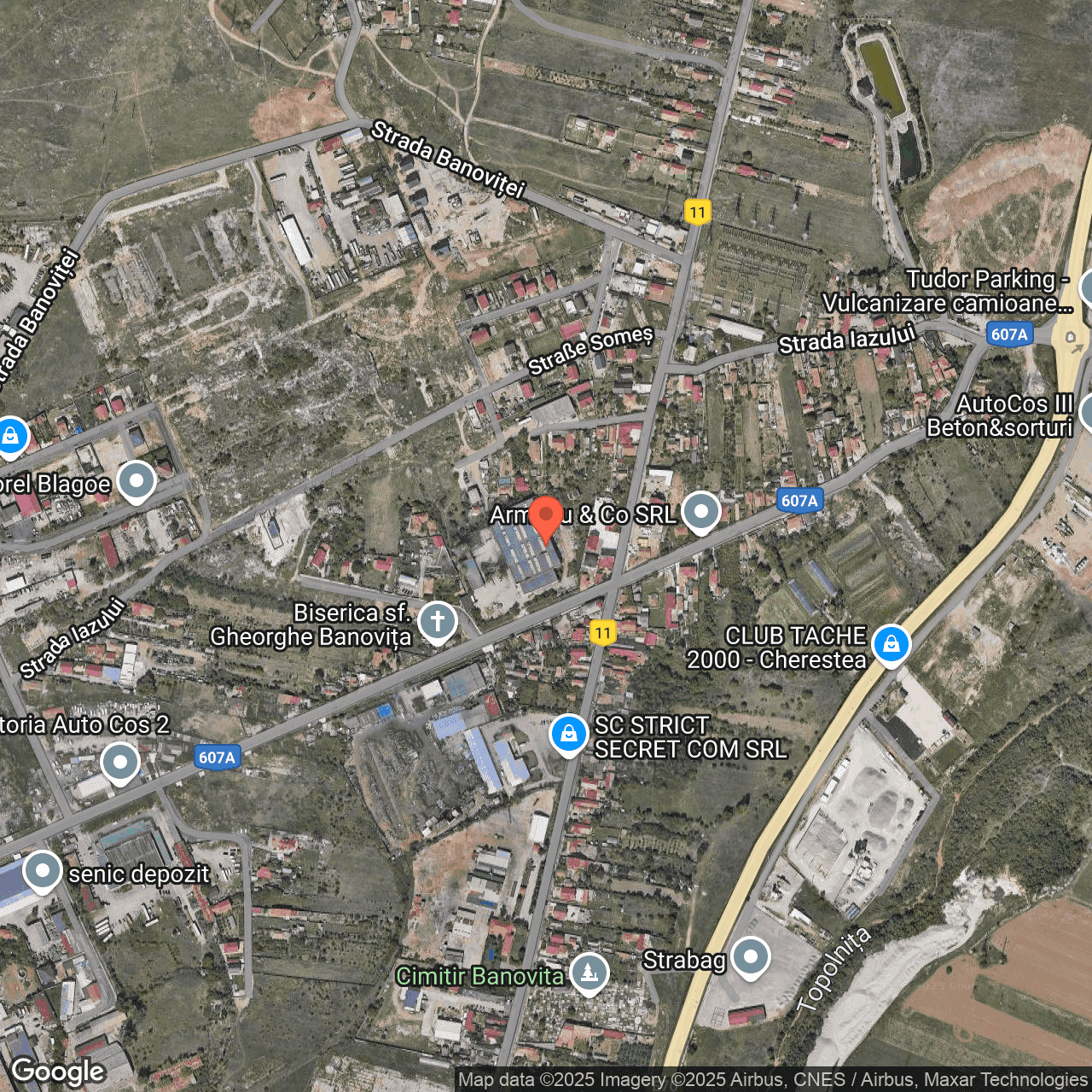 Poza harta hybrid, zoom 16, adresa Dr. Tr. Severin, str. Calea Cernețului, nr. 23A, , judetul