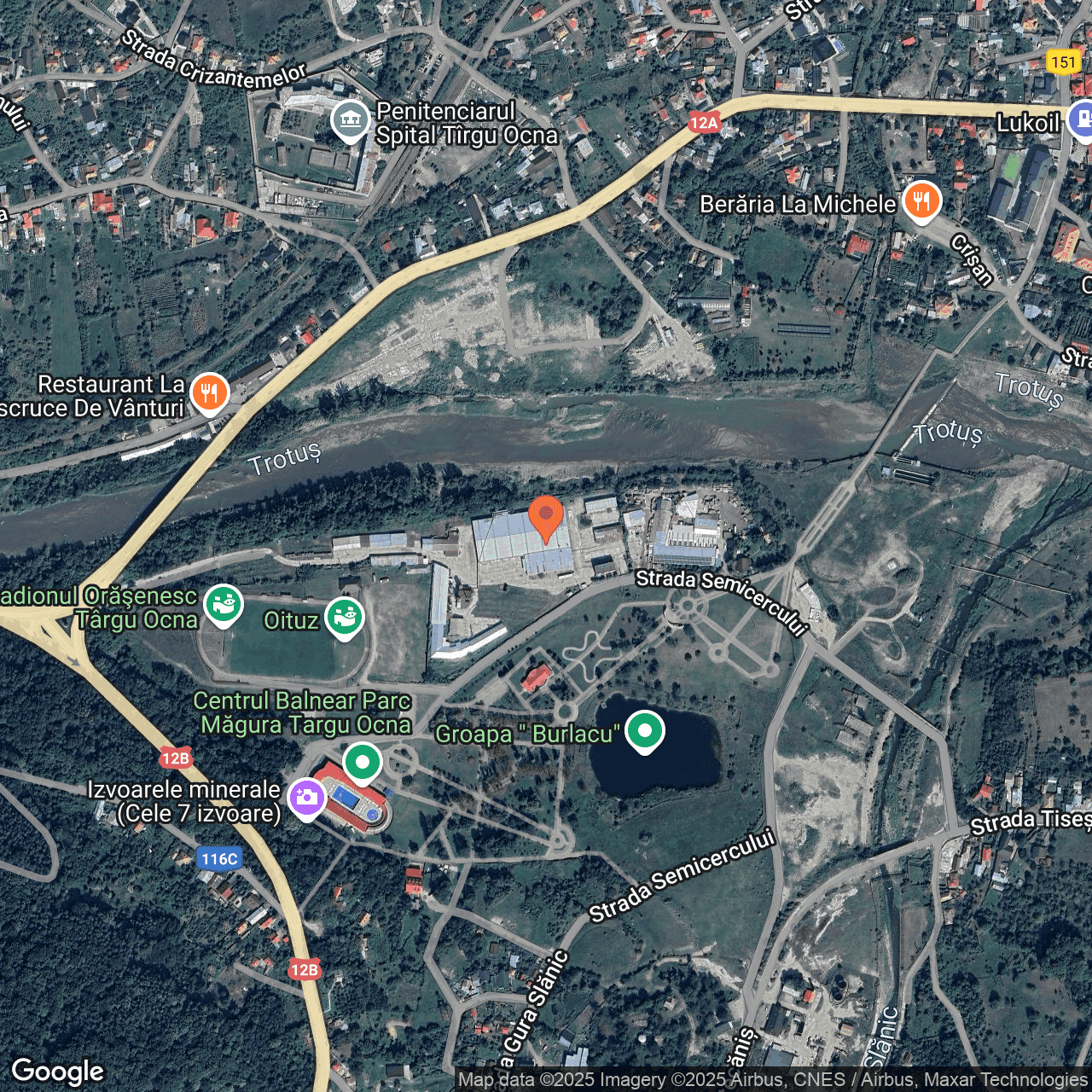 Poza harta hybrid, zoom 16, adresa strada Semicercului, Târgu Ocna, , judetul