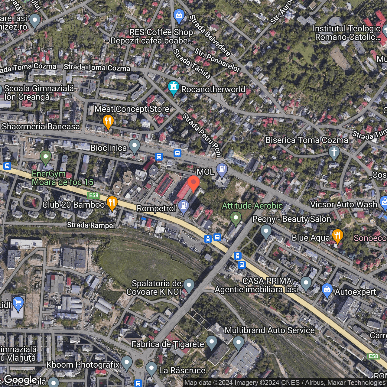 Poza harta hybrid, zoom 16, adresa  Iasi Str. Niciman nr. 1, , judetul