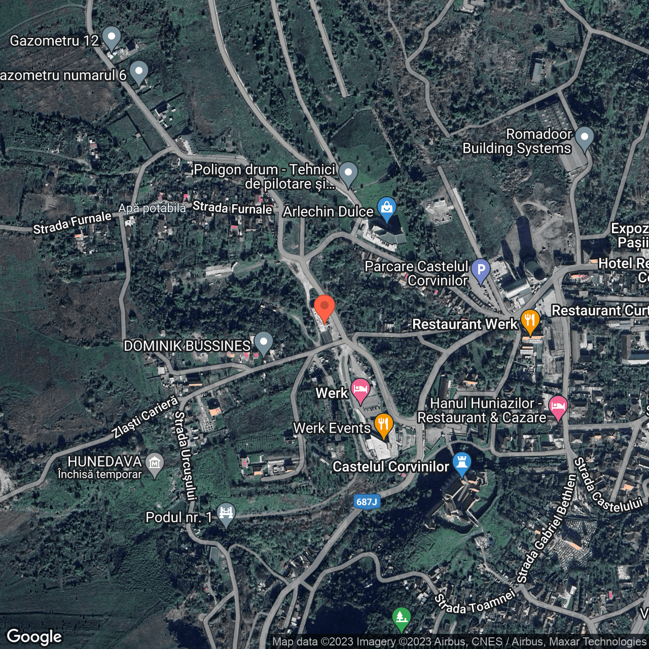 Poza harta hybrid, zoom 16, adresa Urcușului 5 Hunedoara, , judetul