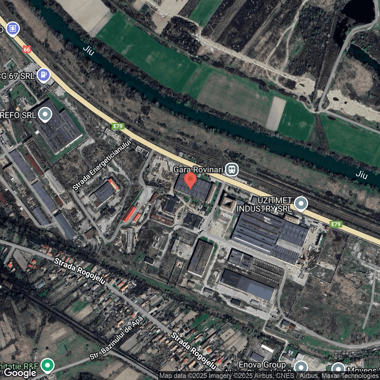 Poza harta hybrid, zoom 16, adresa Rovinari, strada Eneregeticienilor, nr 17, , judetul