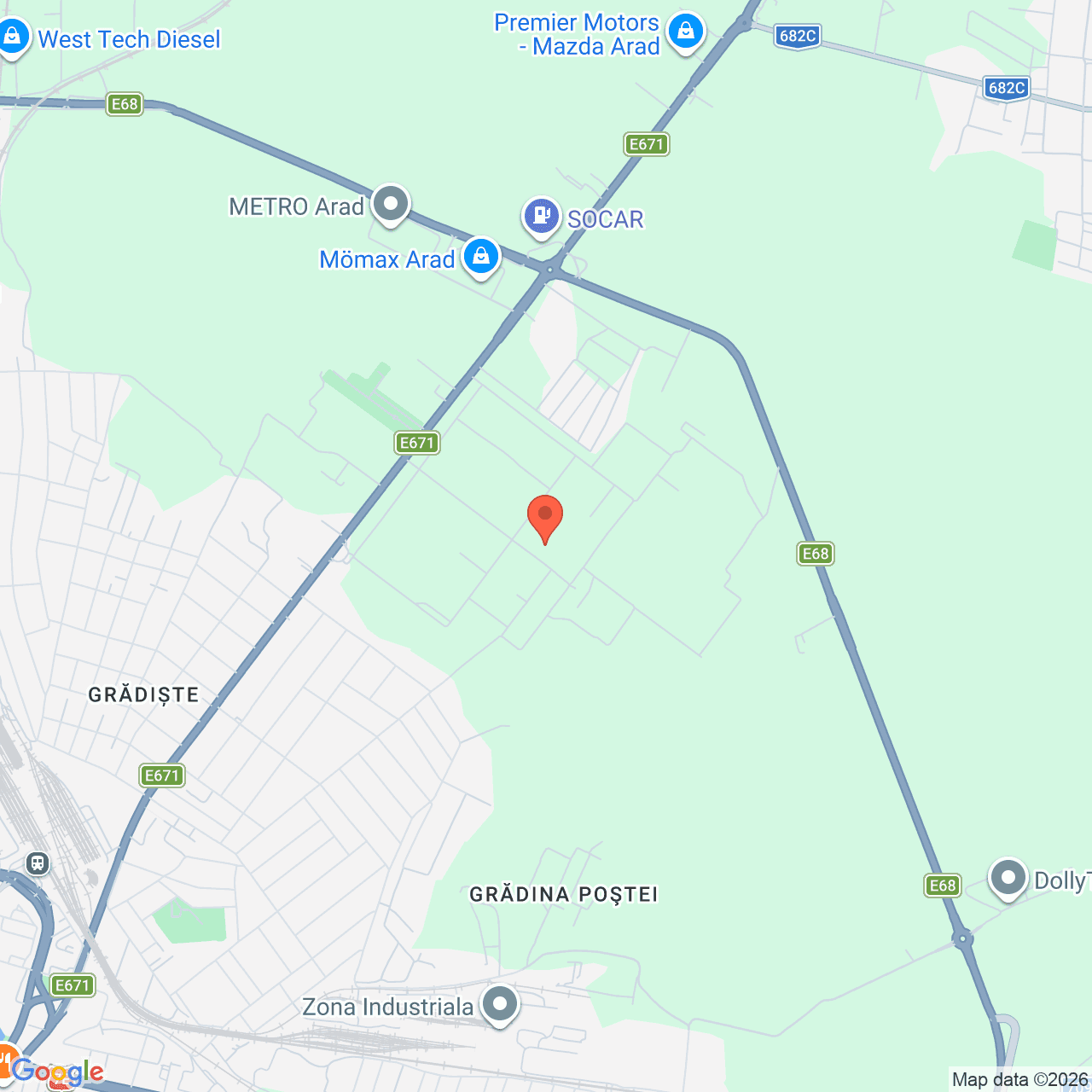 Poza harta streetview, zoom 14, adresa Arad, Str. Pictor Corneliu Minisan, nr. 92, , judetul