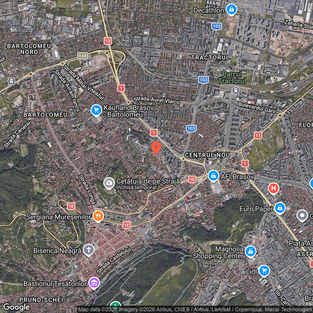 Poza harta hybrid, zoom 14, adresa Brașov, str. Dealu Morii, , judetul